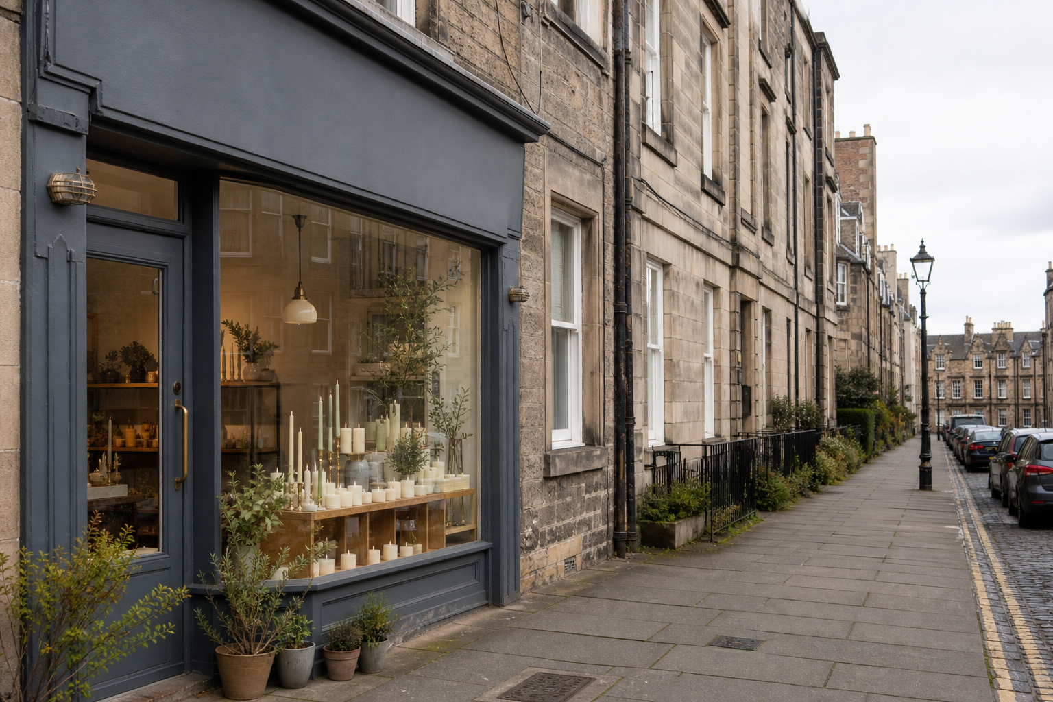 Edinburgh candle shopfront